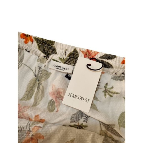 JEANSWEST Ellen Ladder Trim White Botanical Midi Skirt -  BNWT - Picture 8 of 10